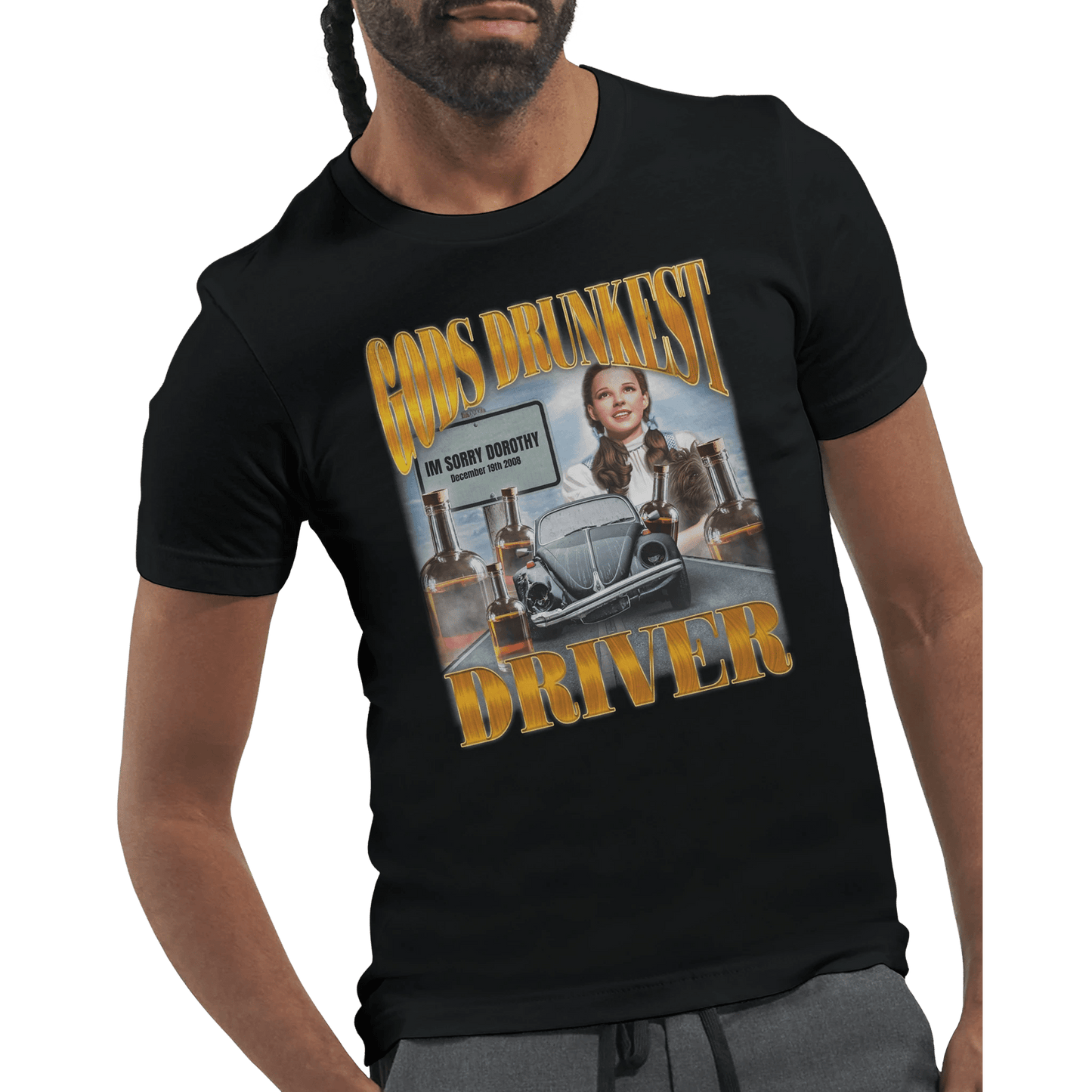 'God’s Drunkest Driver' Unisex Crewneck T-shirt Meme T-Shirt | StalBea